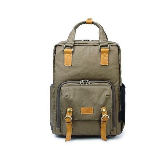 Professional Simple Light Canvas Fashion Camera Backpack