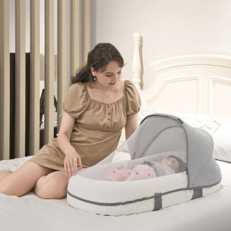 709 Portable Multifunctional Crib with Mosquito Net Folding Newborn