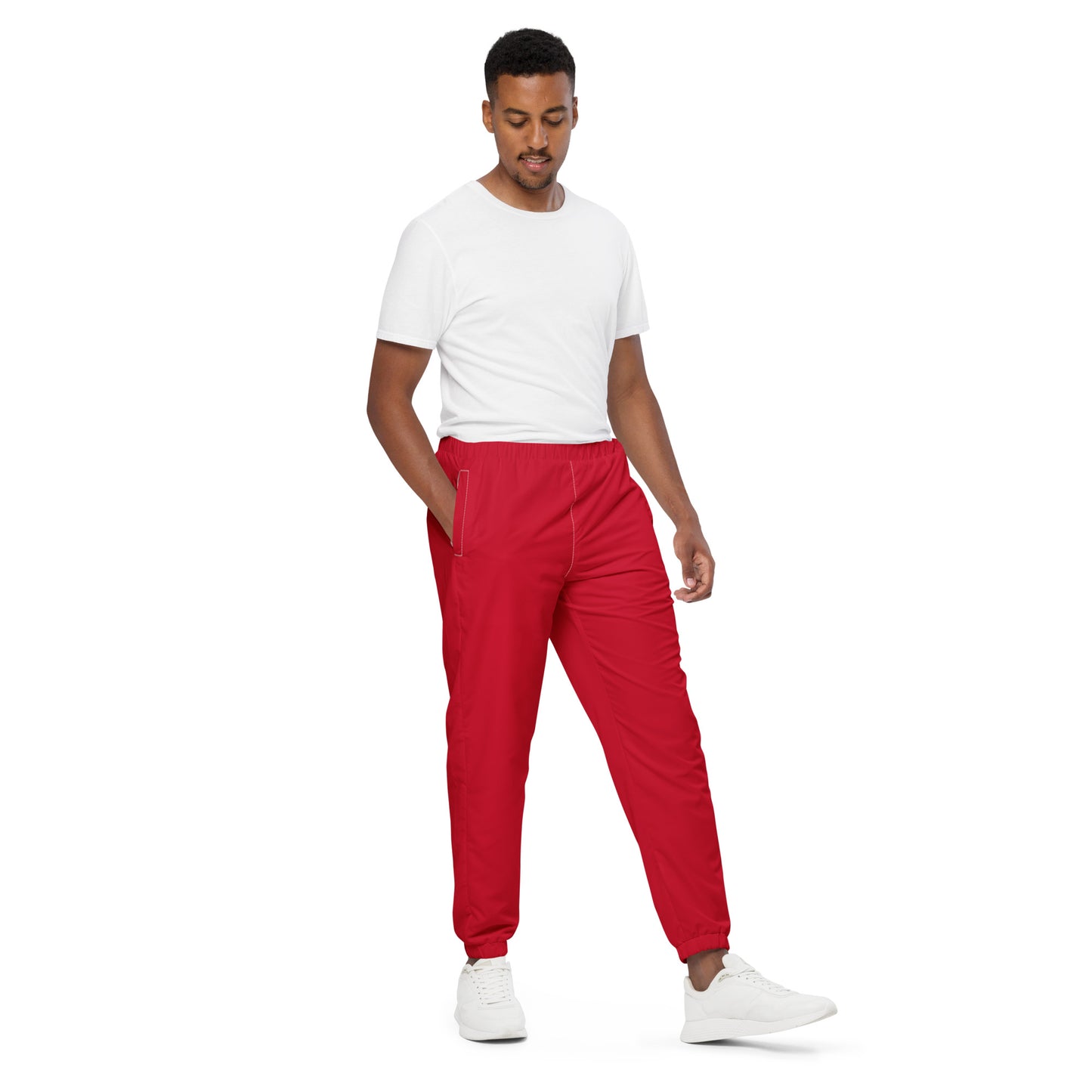 Pantalon de survêtement unisexe rouge