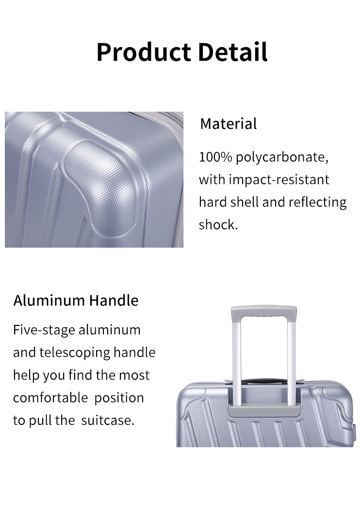 Suitcase Hardside Luggage Sets 3 Pieces with TSA Lock 4 Gifts
