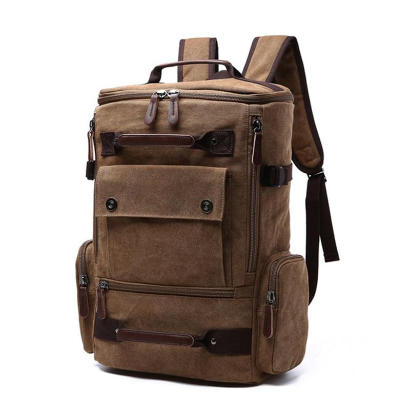 Men's Backpack Vintage Canvas Backpack School Bag Men's Travel Bags