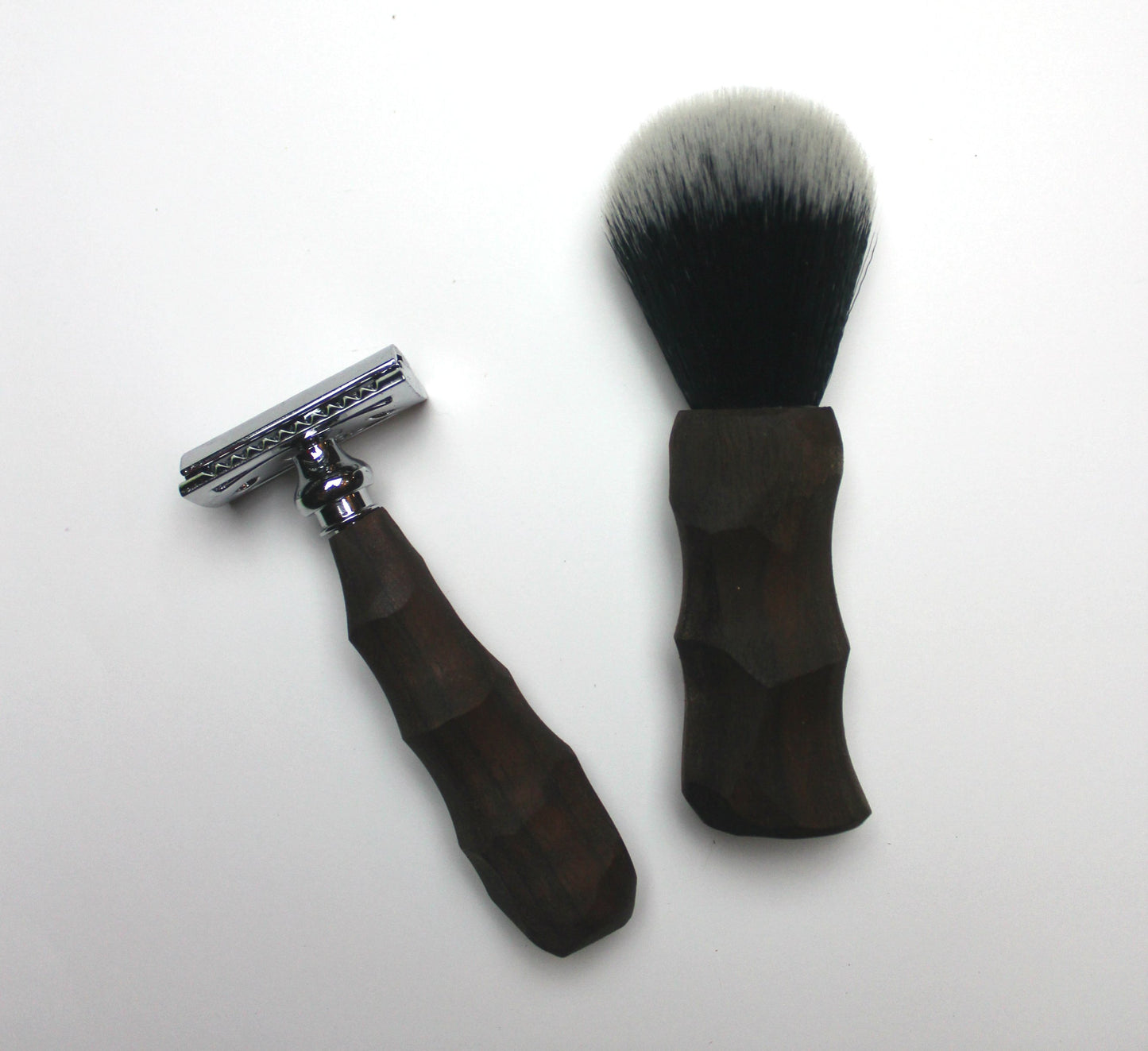 Chiseled Safety Razor & Shaving Brush Combo Set