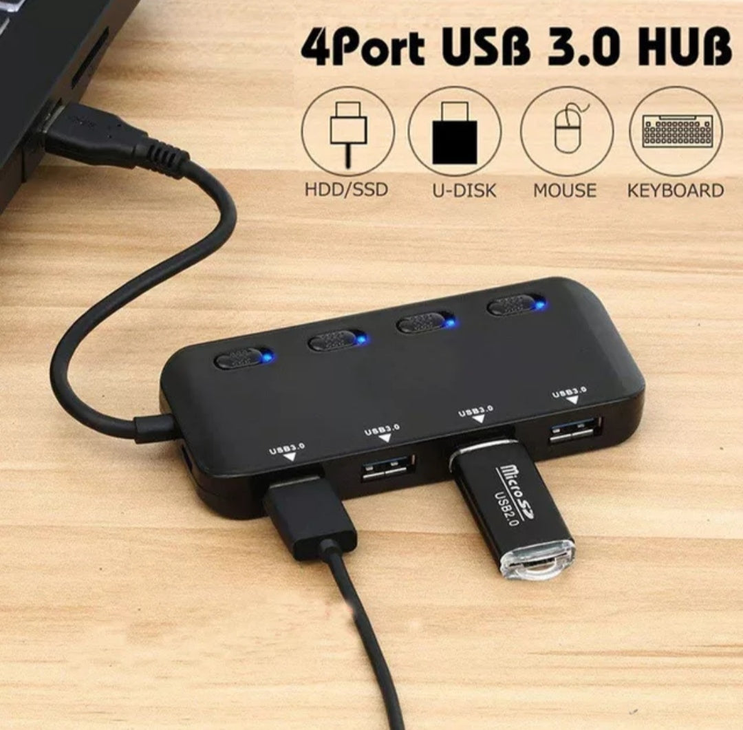 HUB 4 ports USB 3.0 C 4 en 1 Type C, adaptateur et dock pour Mac book pro O pad Air Huawei Mate 40 30 USB-C 3.1 Splitter Port OTG HUB.